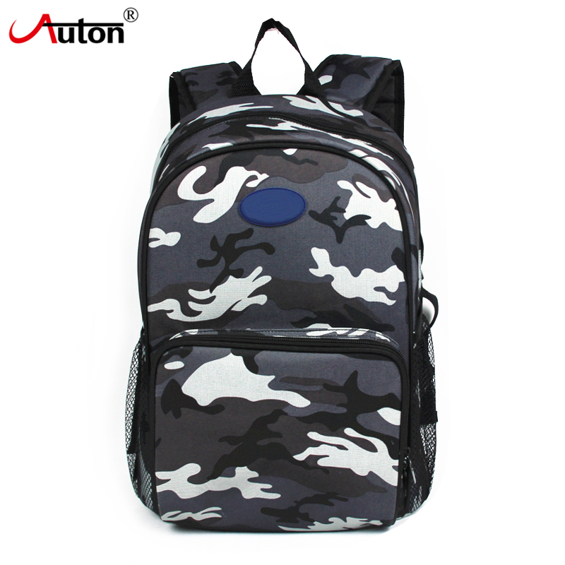 Camouflage Pattern Insulated Cooler Backpack Lunch Backpack With Cooler Compartment