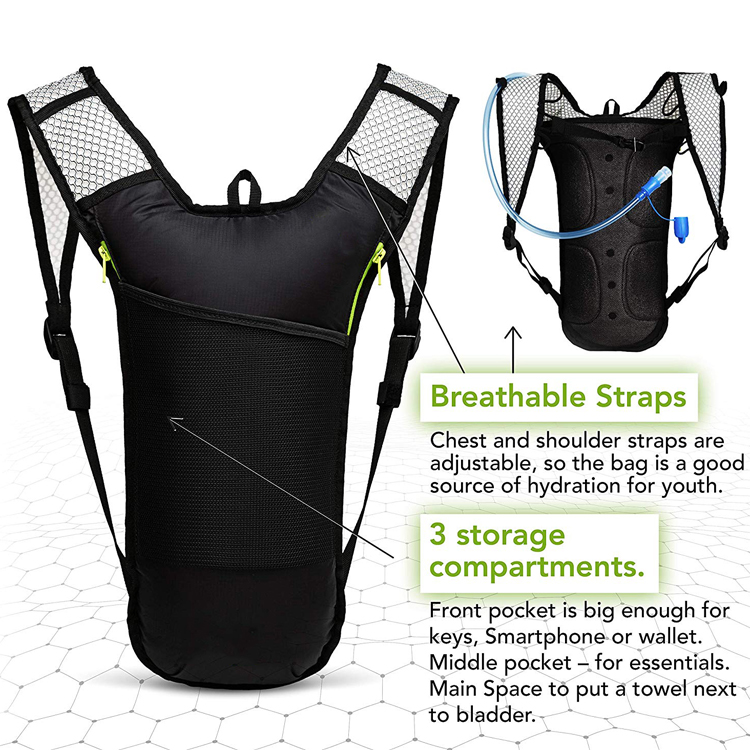 Kids Women Men Hydration Bladder Water Bag Pack Backpack