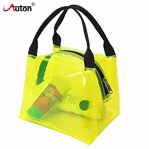 Loveliness Jelly Stripe Handbags Bags Transparent Cartoon Auton Or Customized Casual Tote Daily, Beach Pvc Printing For Women