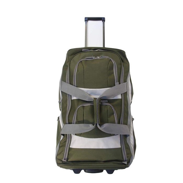 Polyester Stylish Wheel Trolley Duffle Travel Bag Luggage