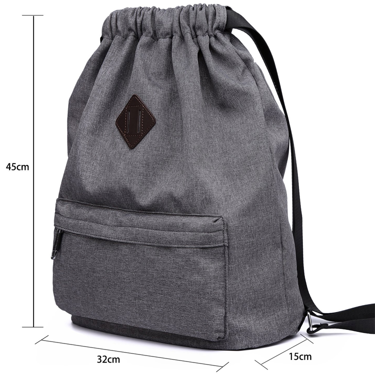 Lightweight Custom Sports Drawstring Backpack Bag Waterproof Polyester For Men Women Unisex String Soft Handle20-35Litre