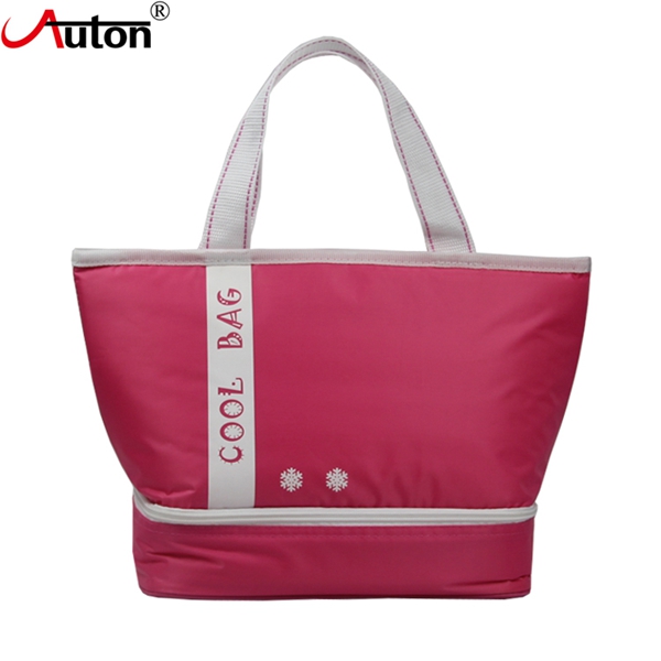 Insulated Double Compartment Shopping Cooler Bag With Handle