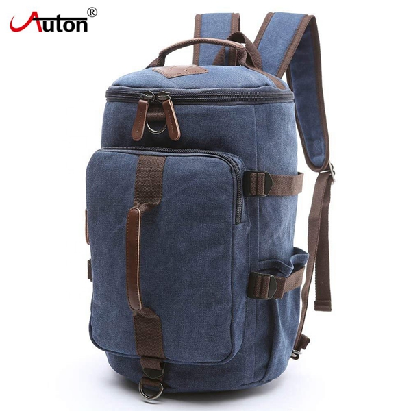 Multi-functional Canvas Outdoor Leather Backpack Travel Duffel Classic Bags