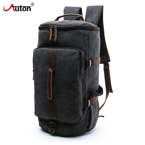 Multi-functional Canvas Outdoor Leather Backpack Travel Duffel Classic Bags